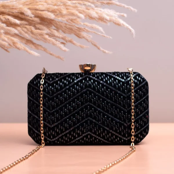 Elegant Clutch Bags for Parties & Events Black