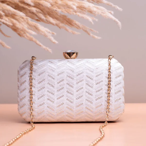 Elegant Clutch Bags for Parties & Events White